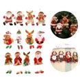 thumbnail image 2 of Adornos navideños de regalo 2024 Papá Noel, muñeco de nieve, reno, oso, árbol de Navidad, muñeco colgante, Año Nuevo 2025, decoración del hogar, 2 of 5