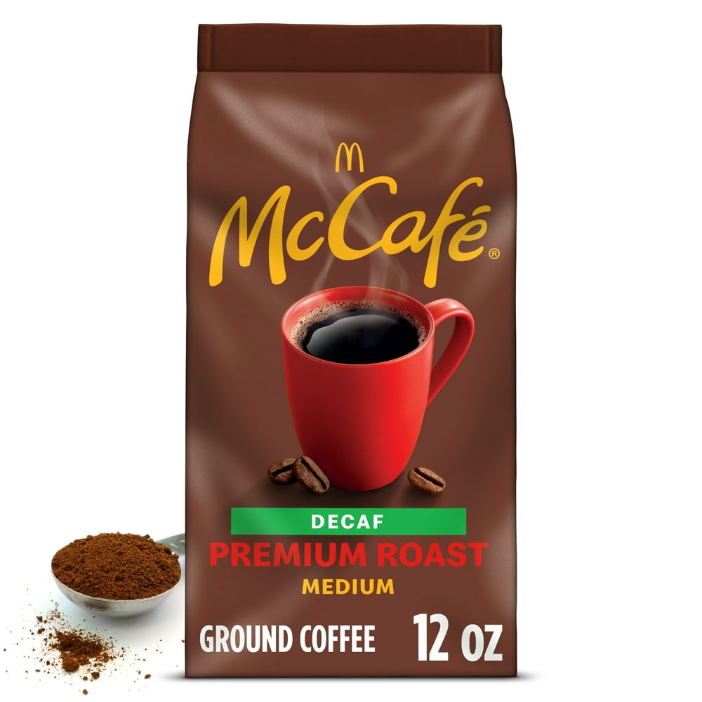 McCafe Decaf Premium Roast Ground Coffee, Medium Roast, 12 oz Bagged