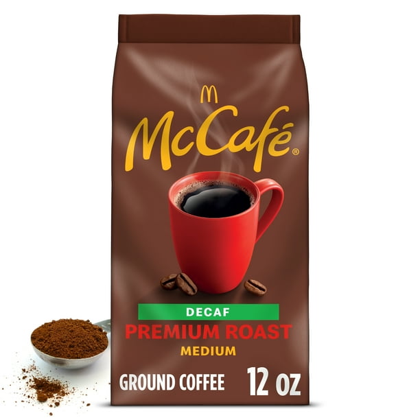 McCafe Decaf Premium Roast Ground Coffee, Medium Roast, 12 oz Bagged