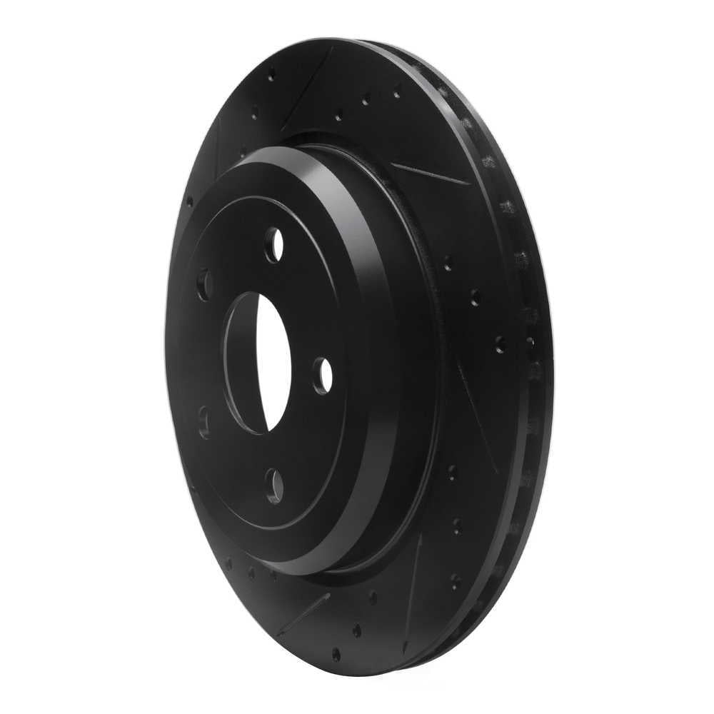 Dynamic Friction Company 633-42006L DFC Brake Rotor - Drilled And Slotted - Black