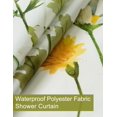 thumbnail image 5 of Floral Shower Curtains for Bathroom Yellow Green Blooming Flowers Shower Curtain Polyester Fabric Waterproof Washable Shower Curtain Sets for Bath Decor with 12 Hooks, 72 x 72 Inch, 5 of 6