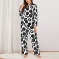 thumbnail image 3 of Wukai Hand Drawn Tomatoes Print Women's Pajama Set - Soft Long Sleeve Sleepwear for Comfort and Style-, 3 of 9