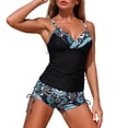 thumbnail image 2 of Haivin Women's Beach Tankini, Lightweight and Stylish with Vibrant Digital Print, Two Piece Swimsuit for Beach, Pool and Vacation, 2 of 5