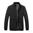 thumbnail image 6 of Betivan Men's Spring Summer Stand Collar Jacket, Thin Solid Color Business Casual Coat with Pocket, Lightweight Breathable for Office Daily Outdoor, 6 of 9