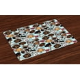 thumbnail image 1 of Ambesonne Dog Lover Place Mats Set of 4, Canine Breeds Love, Standard Size, Multicolor, 1 of 4