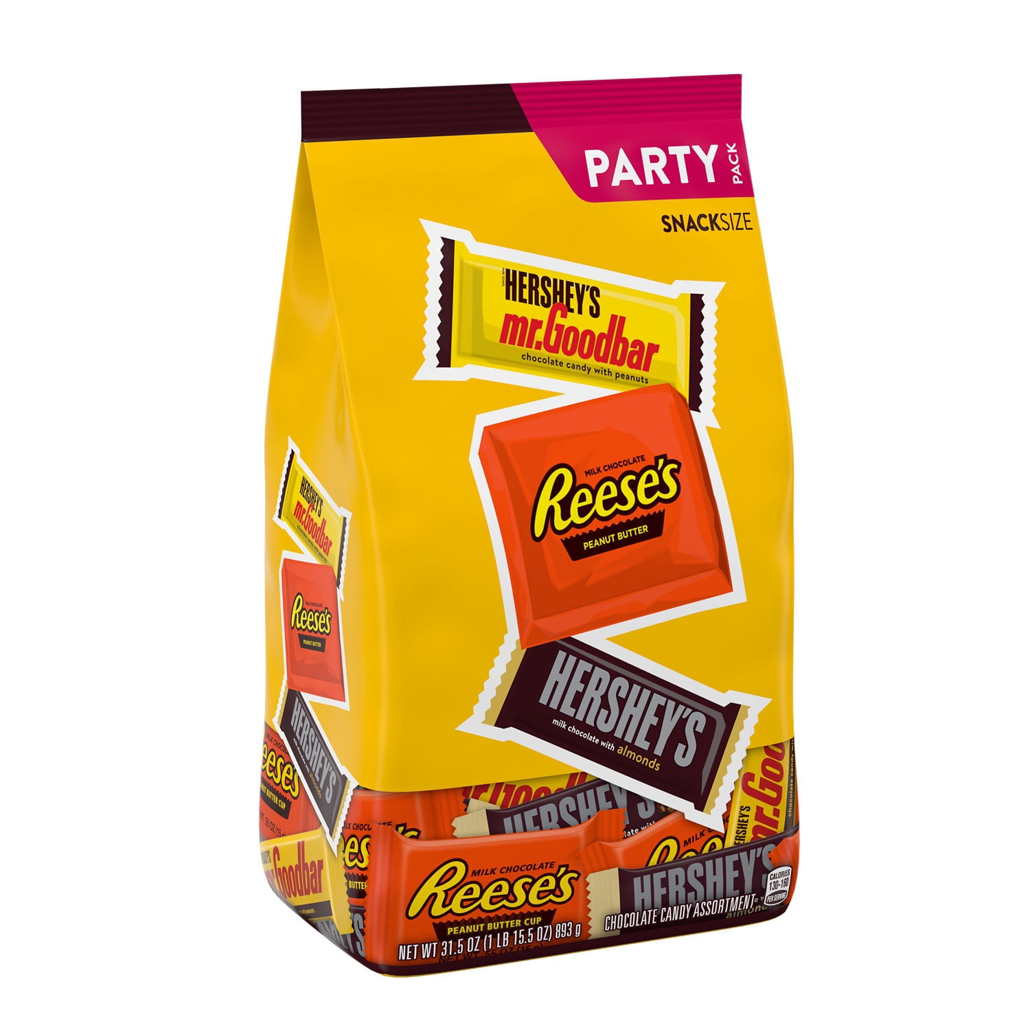 HERSHEY'S and REESE'S Chocolate Assortment Snack Size, Easter Candy Bulk Variety Party Pack, 31.5 oz