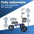 thumbnail image 6 of KneeRover Original All Terrain Knee Scooter - Steerable Walker for Foot Surgery, Ankle, Leg Injuries, Blue, 6 of 10