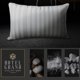thumbnail image 2 of Hotel Grand - Almohadas de plumón de plumas suaves, tamaño estándar, juego de 2 paquetes de almohadas de cama de tela 100% algodón con tiras blancas para personas que duermen en todas las posiciones,, 2 of 7