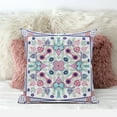 thumbnail image 2 of Paisley Leaf Geo Throw Pillow with Removable Cover in White Pink Light Blue 20x20, 2 of 5
