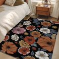 thumbnail image 4 of Vintage Peony Area Rugs 3'x5', Washable Small Throw Rugs for Living Room Bedroom, Summer Botanical Retro Art Indoor Outdoor Rug Non-Slip Low Pile Carpet Runner Reversible Floor Mats, 4 of 8