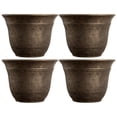thumbnail image 1 of HC Companies 13" Wide Sierra Planter Plastic Planter, Nordic Bronze (4 Pk), 1 of 3