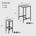 thumbnail image 6 of Resenkos 2-Piece Bar Table Set, 35.5-Inch Counter Height Table with 2 Grey Stools for Kitchen & Dining, 6 of 8