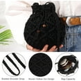 thumbnail image 6 of Crochet Mini Bucket Bag Purse Summer Woven Beach Shoulder Bag Drawstring Closure Crossbody Bag Handmade Hobo Bag, 6 of 9