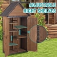 thumbnail image 5 of MEDEHOO Sheds Outdoor Storage,Garden Shed with Metal Frame Structure and Adjustable Shelves,Large Capacity Storage Tool Cabinet Box for Backyard Garden Patio Lawn (Brown), 5 of 8