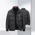 thumbnail image 3 of Chaqueta de plumón con cremallera y cuello alto corto para hombre, nueva chaqueta de plumón de pato blanca de invierno 2024, chaqueta gruesa y cálida, 3 of 4