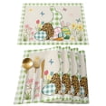 thumbnail image 2 of Easter Bunny Egg Plaid Flower Table Runners Modern Wedding Tablecloths Party Decor Table Runner Easter Decorations for Home, 2 of 6