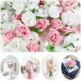 thumbnail image 5 of Naler 50 Pcs 1.6" White and Pink Stemless Fake Silk Roses,Bulk Artificial Flowers Heads for Wedding Bouquets Home Party Decors, 5 of 7