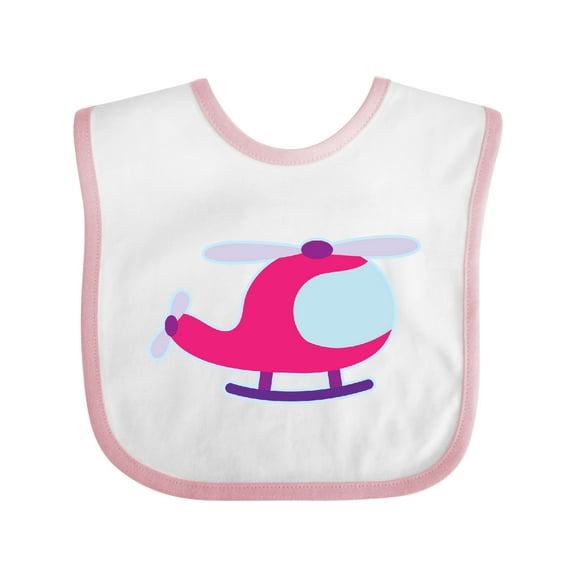Inktastic Helicopter Pink Girls Girls Baby Bib