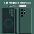 thumbnail image 2 of For Magsafe Magnetic Case For Samsung Galaxy S22 S23 S24 Ultra S21 FE Wireless Charging Cases Liquid silicone Cover Accessories, 2 of 5