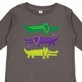 thumbnail image 4 of Inktastic Mardi Gras Holiday Alligators Boys or Girls Long Sleeve Toddler T-Shirt, 4 of 5