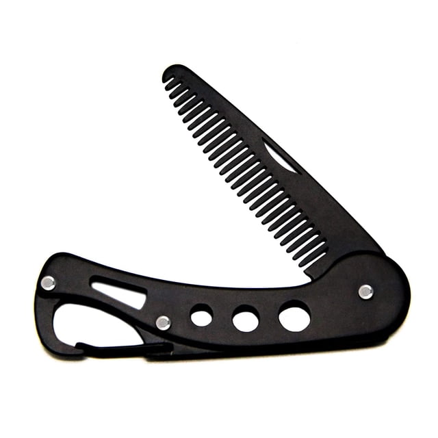 Peine de barba plegable baixikly de acero inoxidable para hombres, peine para bigote, barba de bolsillo multifuncional para hombres, barba, bigote, Stylin