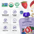 thumbnail image 4 of (12 pack) Little Brainiac Organic Fruit & Oat Toddler Food with BrainPack, Berry Apple Oat, 3.5oz, 4 of 9
