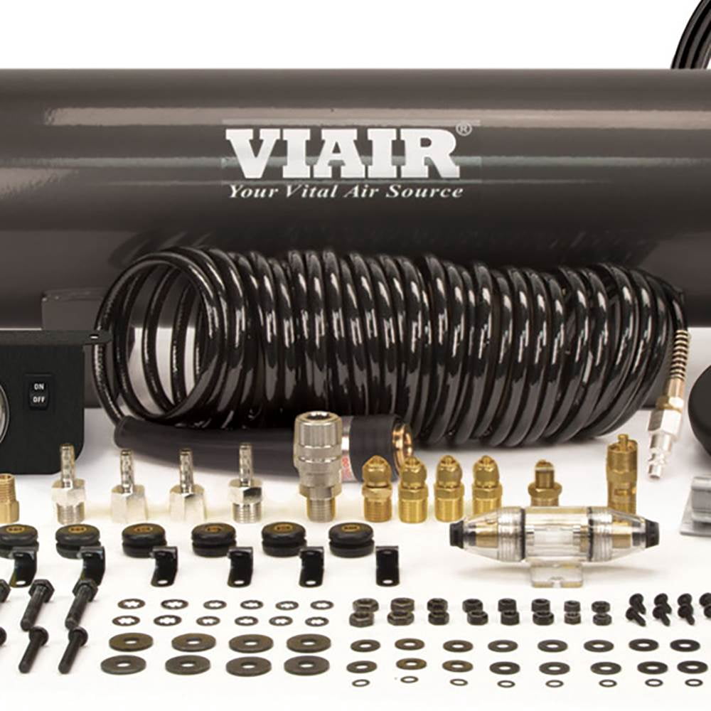 VIAIR 20014 Dual 380C 200 PSI OBA On Board Air Compressor System, Stealth Black