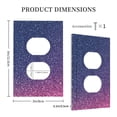 thumbnail image 3 of KLL Violet Glitter Pattern Electrical Outlet Covers, 3" x 5" 1 Pack Electric Receptacle Plug Covers for Decorator Receptacle Outlet & Switch-Style S, 3 of 6