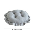 thumbnail image 3 of Steadline Round Chair Cushion,Ruffled Edge Tufted Seat Pad With Anti Slip Base,Soft Padded Chair Mat For Dining Furniture Bedroom Vanity Window Stool And Household Indoor Decoration(Gray), 3 of 7