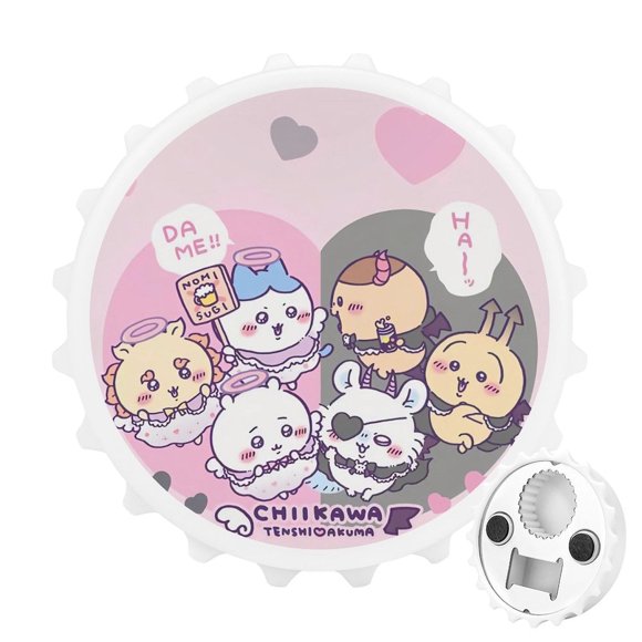Chiikawa Ouvre-Bouteille Magnétique avec Aimants pour Réfrigérateur Idée Cadeau Unique pour Amateurs de Camping Gadgets Cool pour Pique-Nique en Plein Air à Domicile
