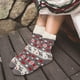 thumbnail image 4 of Calcetines tipo pantuflas, 2 pares de calcetines de piso antideslizantes de tubo largo, antideslizantes ultra suaves para invierno navideño, 4 of 5