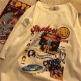 thumbnail image 3 of Camiseta de verano para mujer, con estampado de extraterrestre, de gran tamaño, de manga corta, estilo Harajuku, hip-hop, ropa de calle, camiseta para mujer, ropa gótica Y2K, 3 of 5