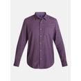thumbnail image 5 of George Men's and Big Men's Slub Cotton Shirt with Long Sleeves, Sizes S-3XL, 5 of 5