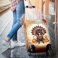 thumbnail image 3 of Happy Thanksgiving Pitbull Turkey Costume Pumpkins Autumn Leaves Travel Luggage Cover Terrier Dog Lover Suitcase Dust Protective Decor - 13014, 3 of 5