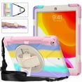 thumbnail image 7 of Dteck iPad 8th / 7th Generation Case, Heavy Duty Rugged Case with Pencil Holder Hand Strap, Kickstand, Shoulder Strap for Apple iPad 10.2 Inch 2020/2019- Multicolour, 7 of 7