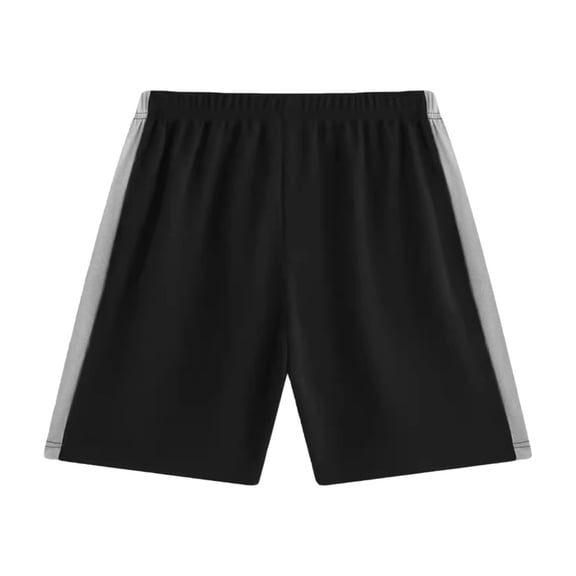 Kids Quick-Dry Athletic Shorts with Side Stripe, Breathable Mesh Sports Shorts for Boys Girls, for Running, Basketball, Training & Daily Wear Black 120