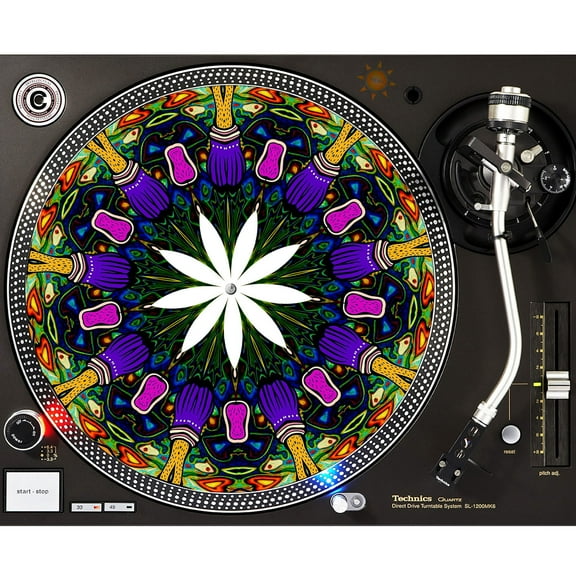 KuzmarK™ 12" DJ Turntable Slipmat - Hippy Festival