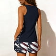 thumbnail image 4 of Pounoo Patriotic Two Piece Swimsuits Women American Flag Print Sleeveless Tops High Waisted Shorts Tankini Sets Beach Wear Gift, 4 of 7