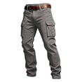 thumbnail image 5 of Busydd Cargo Pants for Men Solid Color Multi Pocket Work Trousers Outdoor Straight Leg Hiking Pants L, 5 of 6