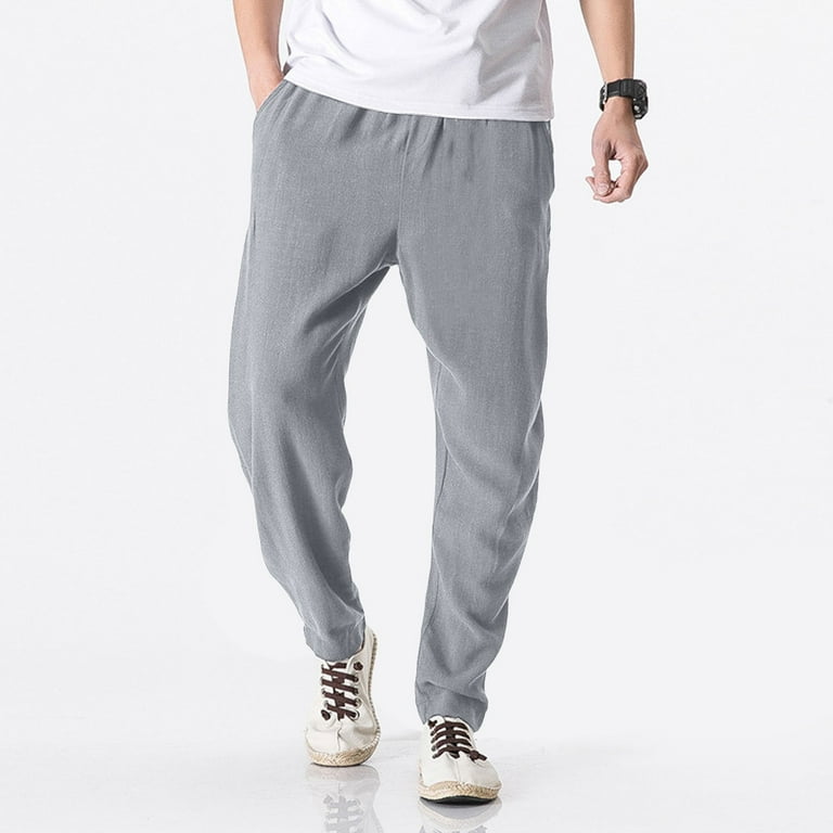 Baggy Sweatpants Men Mens Sweatpants Open Bottom Thin Sweatpants Men Casual Loose Grey M Walmart