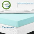 MERITLIFE 3 Inch Memory Foam Mattress Topper,Cool Gel Infused Foam Bed
