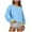 Light Blue, variant on CQONEPT Womens Fleece Lined Sweatshirts Crewneck Loose Fit Pullover Tops Long Sleeve Trendy Clothes with Pockets Pink M