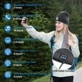 thumbnail image 5 of Morttic Unisex Bluetooth Beanie Hat 5 LED Knitted Music Cap,Wireless Headphones with Built-in Speakers Headlamp USB Rechargeable Hat for Outdoor Running Skiing Cycling Hiking (Grey), 5 of 14