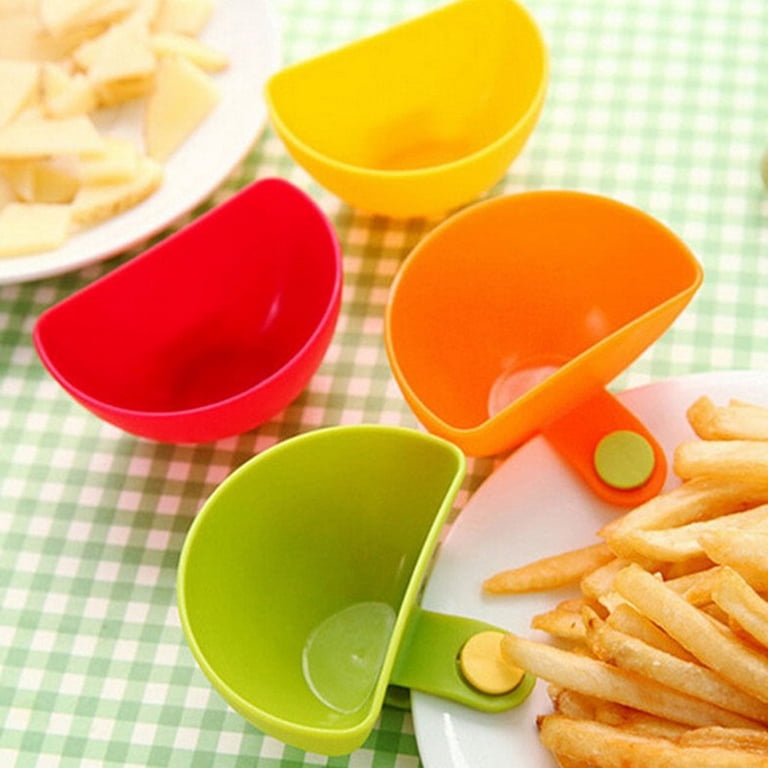 Colorcasa Dip Clips Set Of 4 Plate Mounted Sauce Holders Colorcasa Dip ...
