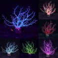 thumbnail image 4 of Flmtop Simulation Coral Branch Plant Fluorescent Aquarium Decor Silicone Fish Tank Ornament Landscape for Home Red, 4 of 9