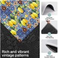 thumbnail image 3 of Yellow Lemon Fruit Clusters Blue Pattern Kitchen Rugs Sets Of 3,Kitchen Runner Rugs Non Skid Washable,Decorative Kitchen Floor Mats for Kitchen,Sink,Laundry,17"x30"+ 17"x47" + 17"x59", 3 of 6