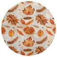 thumbnail image 3 of Autumn Harvest Maple Leaves Thanksgiving Round Small Area Rug, Print Non Slip Washable Floor Mat, Soft Throw Rug for Living Room, Powder Room Entryway, Bathroom, Bedside, 3 of 6