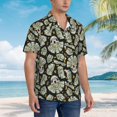 thumbnail image 3 of Fotbe Skull with Dollar Camisa Hawaiana para Hombre Unisex – Camisa Casual de Verano con Botones de Manga Corta de Algodón y Lino,XX-Large, 3 of 7