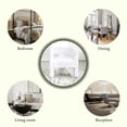 thumbnail image 5 of Sherpa Boucle Accent Chair, Mid Century Modern Dining Room Chair, Comfy Upholstered Side Armchair Cute Barrel Side Chairs with 3 Legs for Bedroom/Kitchen/Living/Balcony/Reception, White, 5 of 8