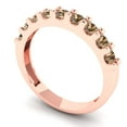 thumbnail image 2 of 0.81 ct Brilliant Round Cut Simulated Champagne 14k Rose Gold Eternity Band SZ 4, 2 of 6